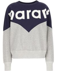 Isabel Marant - Isabel Marant Étoile Houston Logo Printed Colourblock Sweatshirt - Lyst