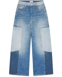 Ganni - Patchwork Cargo Jeans - Lyst