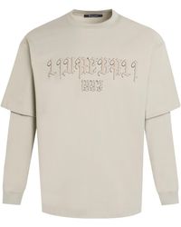 LIU REGALI - Printed Fake Two-Piece Long-Sleeved Base Shirt - Lyst
