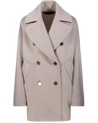 Max Mara - Atelier Double-Breasted Long-Sleeved Coat - Lyst