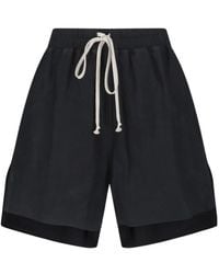 Rick Owens - Drawstring Leather Shorts - Lyst