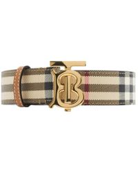 Burberry - Tb Checked Belt - Lyst