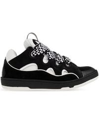 Lanvin - Curb Lace-Up Low-Top Sneakers - Lyst