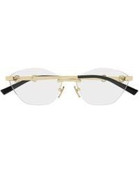 Gucci - Eyewear Oval Frame Glasses - Lyst