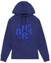 Emporio Armani - Embroidered Sweater With Logo - Lyst