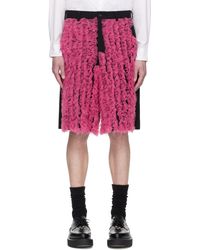 Comme des Garçons - Wool Gabardine Medium & Nylon Tulle Shorts - Lyst