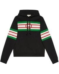 Gucci - Interlocking G Print Hooded Sweatshirt - Lyst