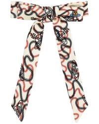 Vivienne Westwood - Orb-Print Bow Hair Clip - Lyst