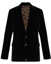 Dolce & Gabbana - Velvet Notched-Lapel Blazer - Lyst