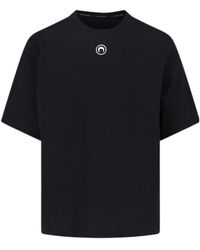 Marine Serre - Moon Logo Jersey Ss T-Shirt - Lyst