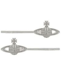 Vivienne Westwood - Bobby Embellished Hair Clips - Lyst