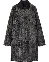 Miu Miu - Reversible Wool And Chekiang Coat - Lyst