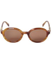 Gucci - Eyewear Oval Frame Sunglasses - Lyst