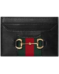 Gucci - Horsebit Web Card Case - Lyst