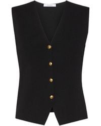 Max Mara - Viscose Crepe Yarn Gilet - Lyst