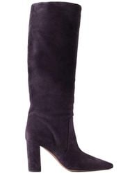 Paris Texas - Solid Color Suede Knee Boots - Lyst