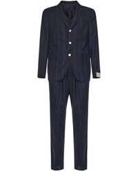 Eleventy - Single-Breasted Striped Suit - Lyst