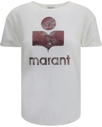 Isabel Marant - Isabel Marant Étoile Koldi Logo Printed Crewneck T-Shirt - Lyst
