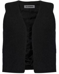 Jil Sander - Textured Wool Vest - Lyst