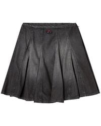 DIESEL - De Spiki Pleated Mini Skirt - Lyst