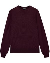 Emporio Armani - Crew-Neck Knitted Sweater - Lyst