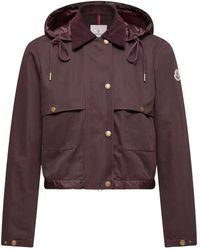 Moncler - Aconitum Hooded Cotton Linen Blend Shirt Jacket - Lyst