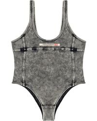 DIESEL - Phoebe-Dnm Scoop Neck Bodysuit - Lyst