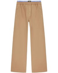 MSGM - Elastic-Waist Wide-Leg Pants - Lyst