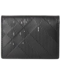 Burberry - Check Pattern Bi-Fold Wallet - Lyst