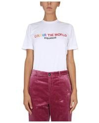 DSquared² - Logo Printed Crewneck T-Shirt - Lyst