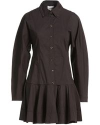 Ganni - Simple Solid-Color Shirt Dress - Lyst