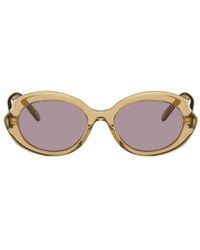 Loewe - Oval Frame Sunglasses - Lyst