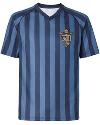 Fendi - V-Neck Striped T-Shirt - Lyst
