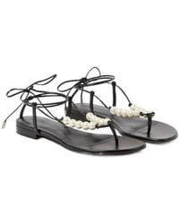 Magda Butrym - Faux Pearl Leather Sandals - Lyst