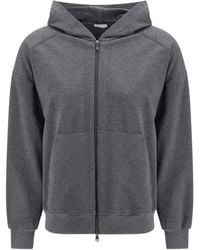 Brunello Cucinelli - Zip Hooded Hoodie - Lyst