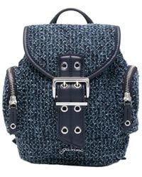 Ganni - Buckle Fastened Drawstring Backpack - Lyst