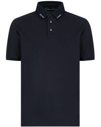 Emporio Armani - Polo Shirt With Logo Collar - Lyst