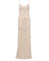 Self-Portrait - Sequined Floral Maxi Dress - Lyst