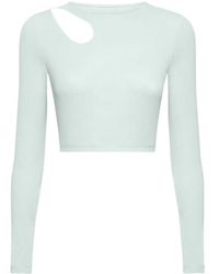 Wolford - Cutout Logo-Print Crop Top - Lyst