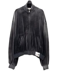 Maison Mihara Yasuhiro - Velour Zip-Up Track Jacket - Lyst
