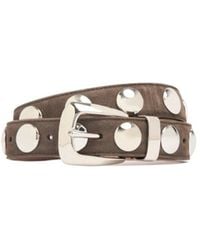 KHAITE - 30Mm Benny Studded Suede Belt - Lyst
