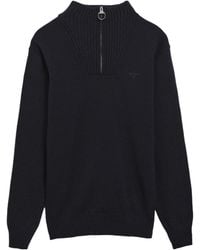 Barbour - Half-Zip Mock Neck Knit Sweater - Lyst