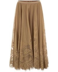 Fabiana Filippi - Long Lace Skirt - Lyst