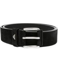 Emporio Armani - Logo-Plaque Belt - Lyst