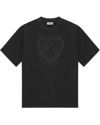 Ganni - Drop Shoulder Heart T-Shirt - Lyst