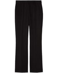 Gucci - Logo Embroidered Bootcut Leg Trousers - Lyst