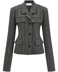Ferragamo - Ferragamo Chevron Single-Breasted Blazer - Lyst