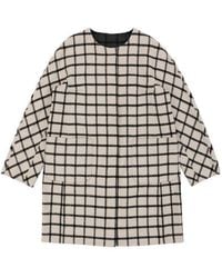 Weekend by Maxmara - Round-Necked Plaid Coat - Lyst