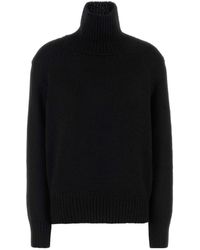 The Row - Ribbed-Knit Roll-Neck Sweater - Lyst