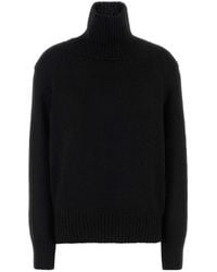The Row - Ribbed-Knit Roll-Neck Sweater - Lyst